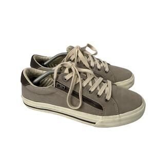 Taos Z-Soul Shoes Womens Size 8.5 Gray Canvas Side Zip Sneakers